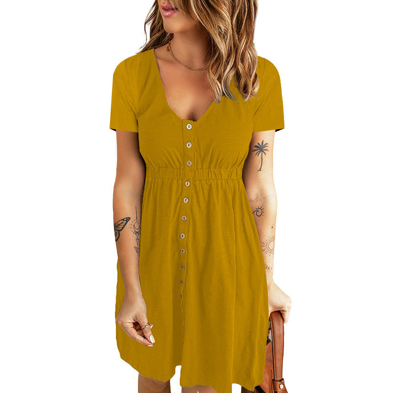 Solid Color Midi Dress V Neck Waist Yeni koleksiyonumuzdaki Vega Işıltısı, modern çizgileriyle genç ve dinamik bir tarz arayanların favorisi olacak.”