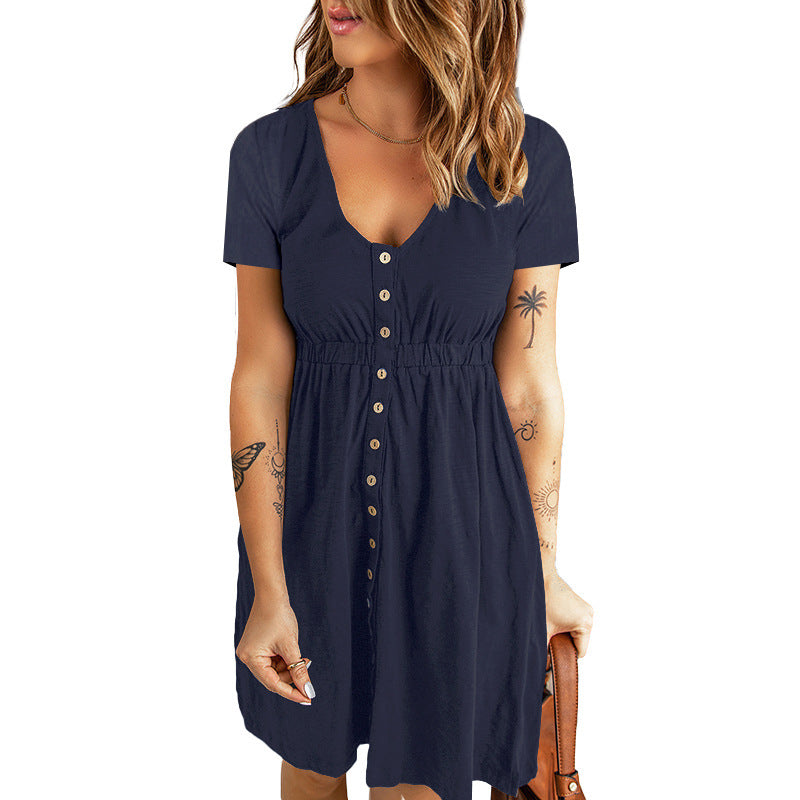 Solid Color Midi Dress V Neck Waist Yeni koleksiyonumuzdaki Vega Işıltısı, modern çizgileriyle genç ve dinamik bir tarz arayanların favorisi olacak.”