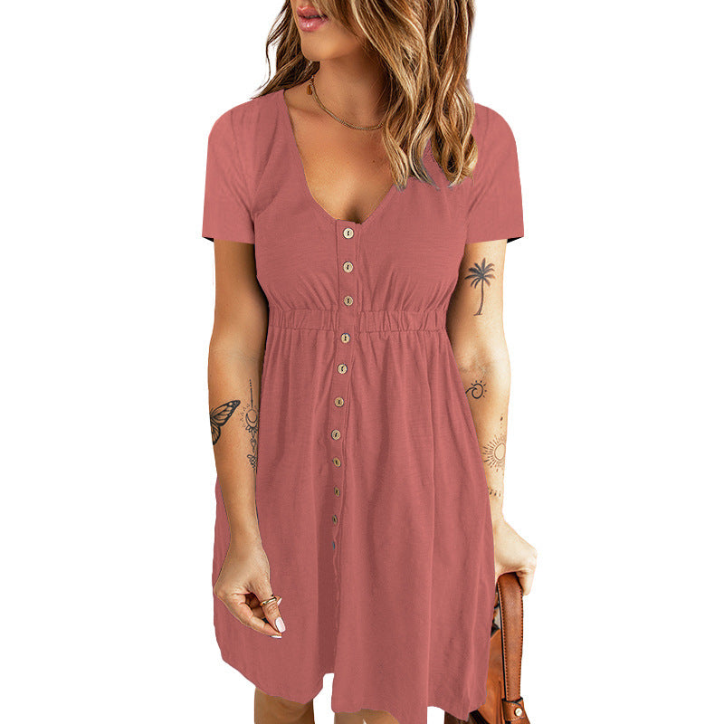 Solid Color Midi Dress V Neck Waist Yeni koleksiyonumuzdaki Vega Işıltısı, modern çizgileriyle genç ve dinamik bir tarz arayanların favorisi olacak.”