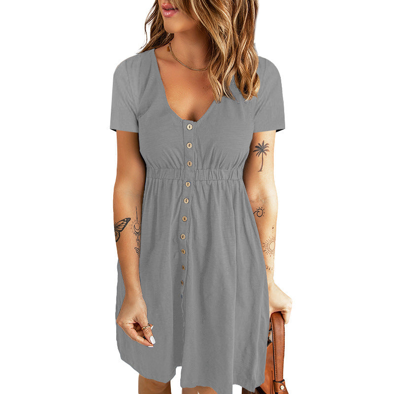 Solid Color Midi Dress V Neck Waist Yeni koleksiyonumuzdaki Vega Işıltısı, modern çizgileriyle genç ve dinamik bir tarz arayanların favorisi olacak.”