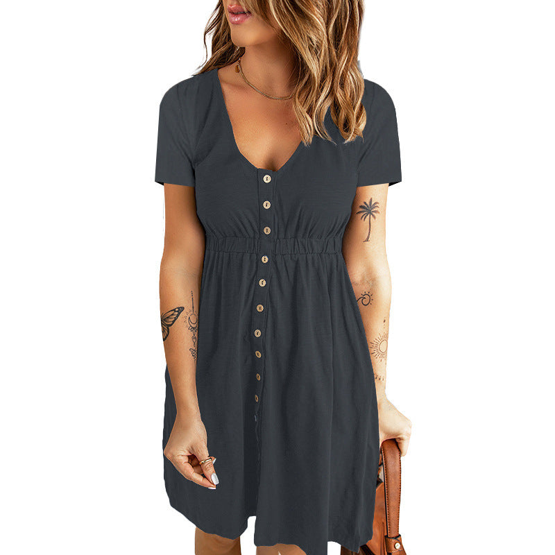 Solid Color Midi Dress V Neck Waist Yeni koleksiyonumuzdaki Vega Işıltısı, modern çizgileriyle genç ve dinamik bir tarz arayanların favorisi olacak.”