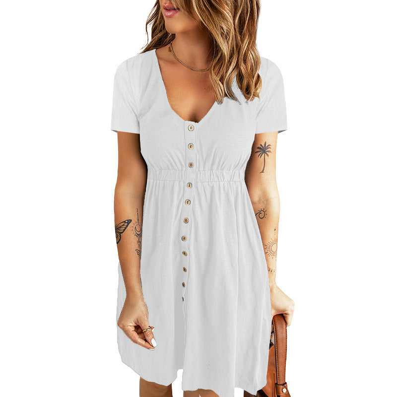 Solid Color Midi Dress V Neck Waist Yeni koleksiyonumuzdaki Vega Işıltısı, modern çizgileriyle genç ve dinamik bir tarz arayanların favorisi olacak.”